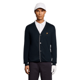 Lyle & Scott Golf Dark Navy Lightweight Knitted Cardigan - One Golf
