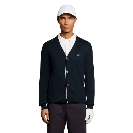 Lyle & Scott Golf Dark Navy Lightweight Knitted Cardigan - One Golf