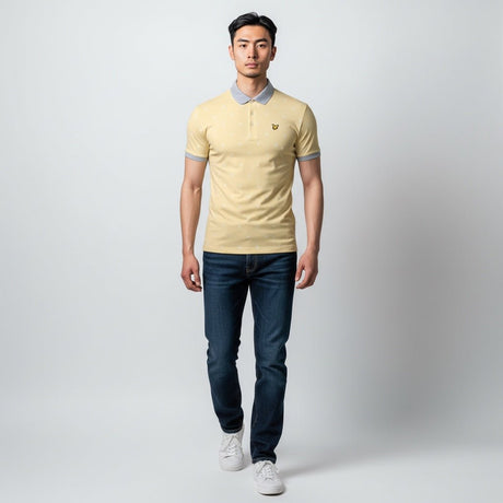 Lyle & Scott Player Yellow/Grey Shirt - One Golf