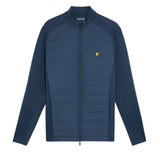 Lyle & Scott Ryder Blue Hybrid Quilted Full Zip Golf Jacket - One Golf