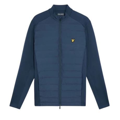 Lyle & Scott Ryder Blue Hybrid Quilted Full Zip Golf Jacket - One Golf