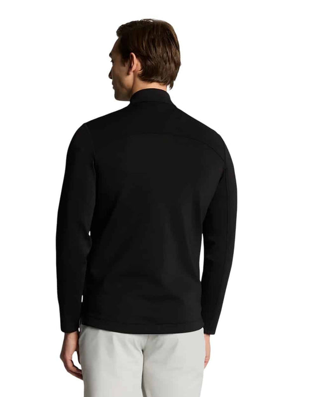 Lyle & Scott Black Hybrid Quilted Full Zip Golf Jacket