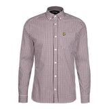 Lyle & Scott Gingham Burgundy Golf Shirt