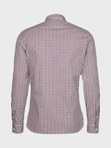 Lyle & Scott Gingham Burgundy Golf Shirt