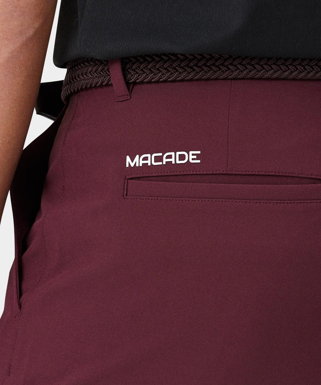 Macade Wine Four-Way Stretch Shorts
