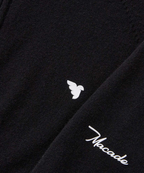 Macade Bridge Black Merino Quarter Zip - One Golf