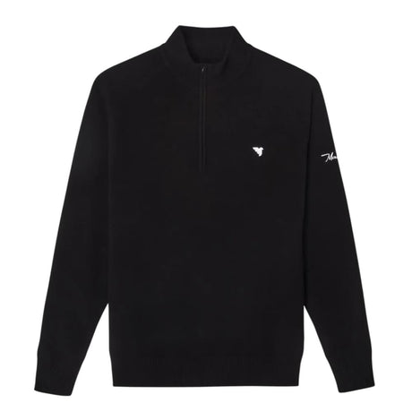 Macade Bridge Black Merino Quarter Zip - One Golf