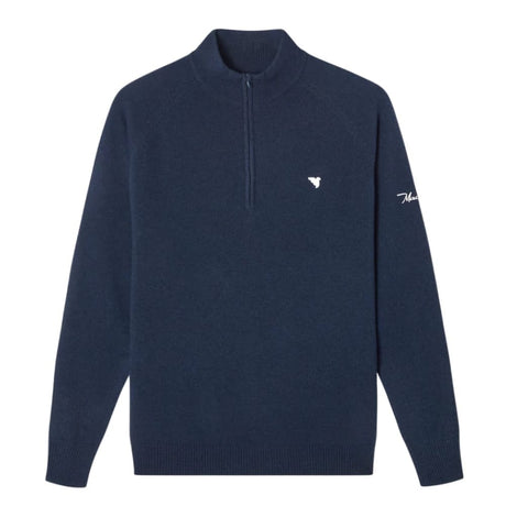 Macade Bridge Dark Blue Merino Quarter Zip - One Golf