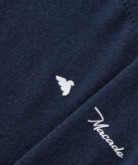Macade Bridge Dark Blue Merino Quarter Zip - One Golf