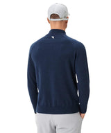 Macade Bridge Dark Blue Merino Quarter Zip - One Golf