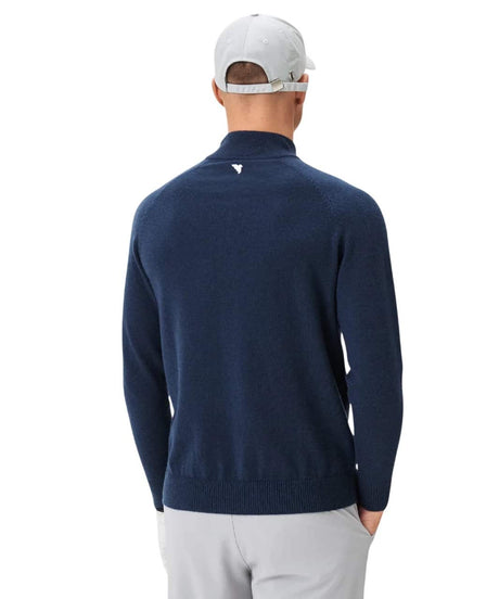 Macade Bridge Dark Blue Merino Quarter Zip - One Golf