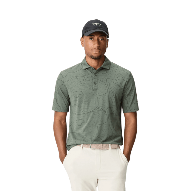 Macade Brooks Wayline Dark Green Golf Shirt - One Golf
