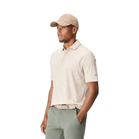 Macade Brooks Wayline Sand Golf Shirt - One Golf