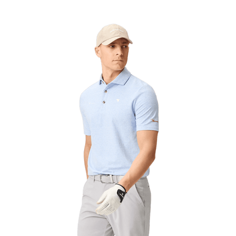 Macade Light Blue Ridgeweave TX Golf Shirt - One Golf