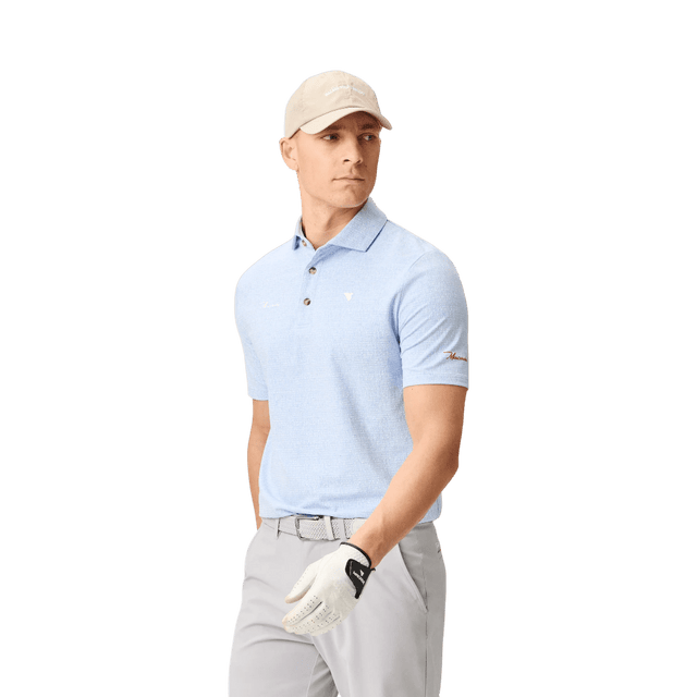 Macade Light Blue Ridgeweave TX Golf Shirt - One Golf