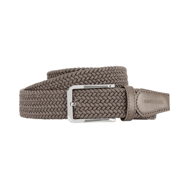 Macade Men's Elastic Ash Brown Belt - One Golf