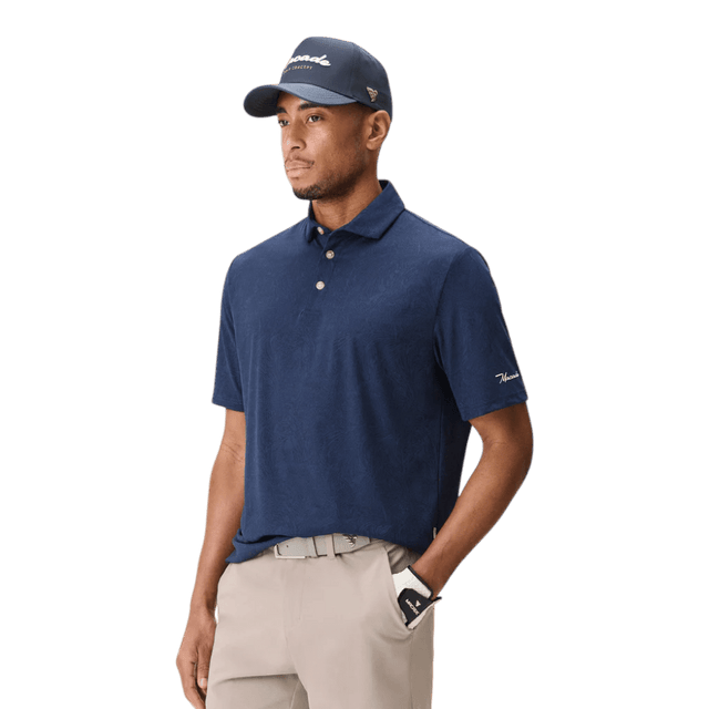 Macade Navy Paisley Core Polo Shirt - One Golf