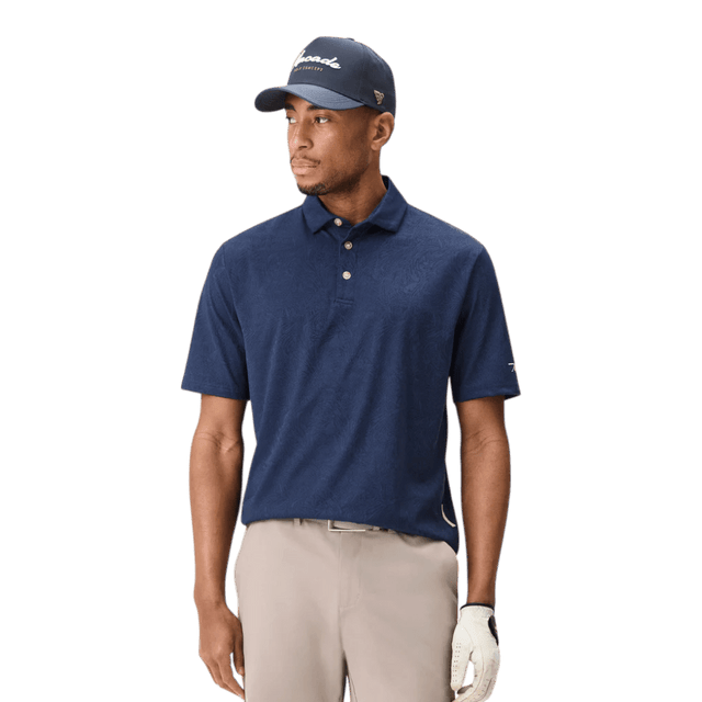 Macade Navy Paisley Core Polo Shirt - One Golf