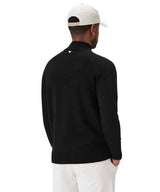 Macade Bridge Black Merino Quarter Zip
