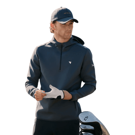 Macade Spruce Blue Therma Zip Hoodie - One Golf