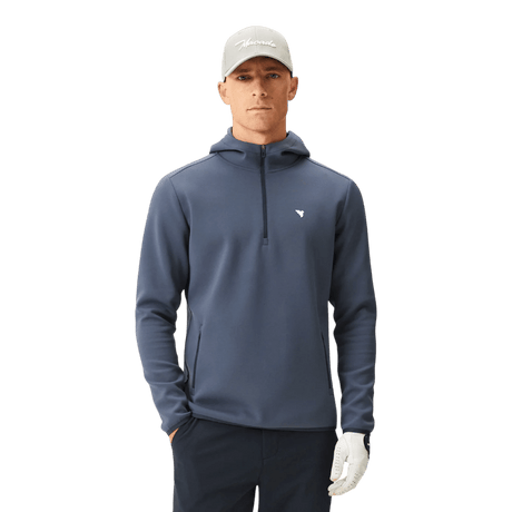 Macade Spruce Blue Therma Zip Hoodie - One Golf