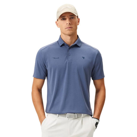 Macade Stone Core Tech Slate Blue Golf Shirt - One Golf