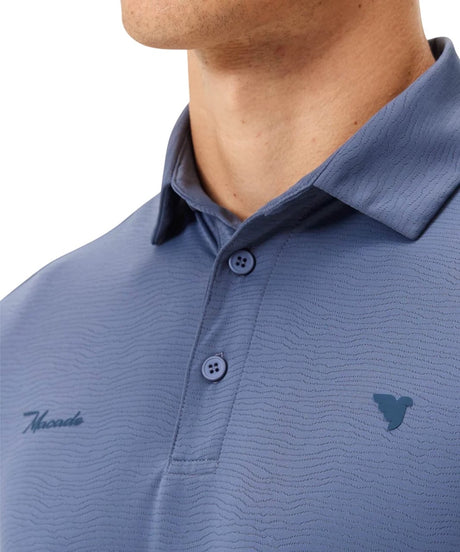 Macade Stone Core Tech Slate Blue Golf Shirt - One Golf