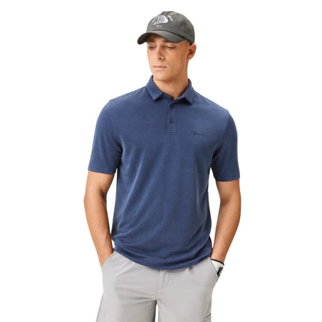 Macade Washed Blue Players Polo - One Golf