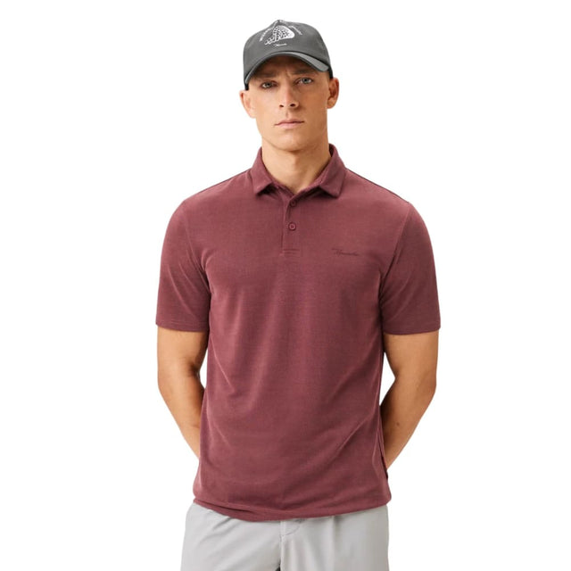 Macade Washed Burgundy Players Polo - One Golf