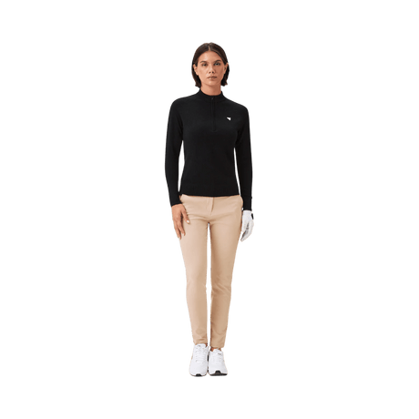 Macade Women's Bridge Merino Black Quarter Zip - One Golf
