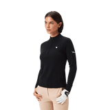Macade Women's Bridge Merino Black Quarter Zip - One Golf