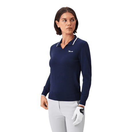 Macade Women's Ella Dark Bue Knit Top - One Golf