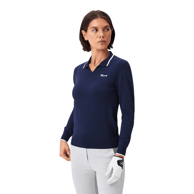 Macade Women's Ella Dark Bue Knit Top - One Golf