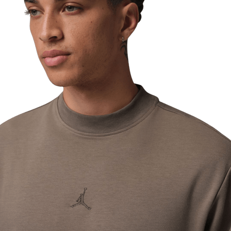 Men's Jordan Sport Longsleeve Olive/Grey Mock Top - One Golf
