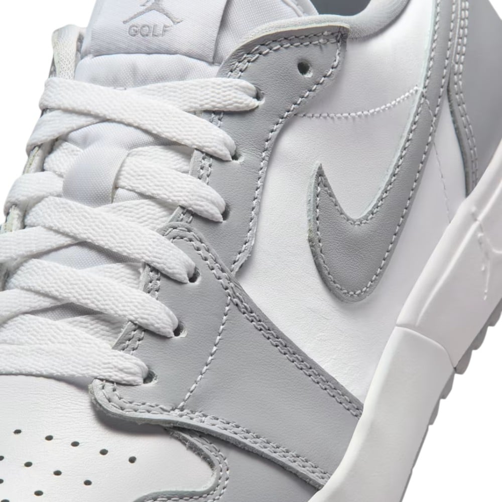 Nike Air Jordan 1 Low Golf Shoes - Wolf Grey Spiked Style – One Golf
