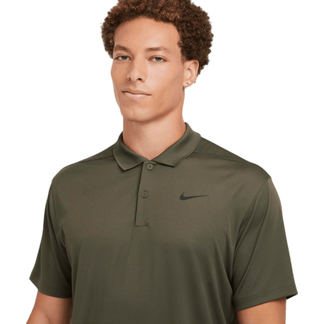 Nike Dri-Fit Victory Cargo Khaki/Black Golf Polo - One Golf