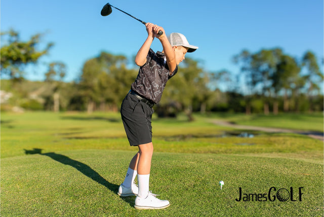 JamesGolf Short Sleeve Golf Clubs Black/White Golf Shirt
