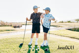 JamesGolf Short Sleeve Golf Clubs Black/White Golf Shirt