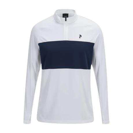 Peak Performance White/Navy Base Long Sleeve - One Golf