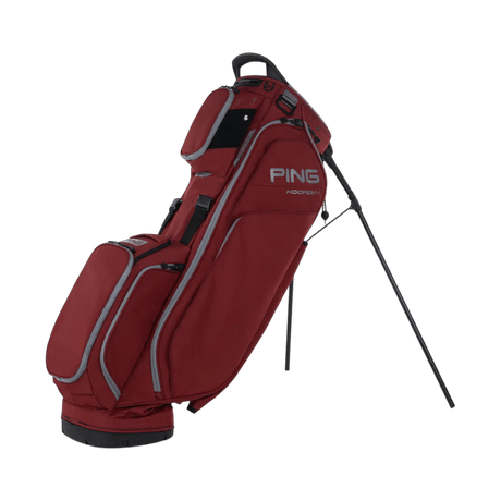 Ping 23 Deep Red/Pewter Hoofer 14 Stand Bag - One Golf