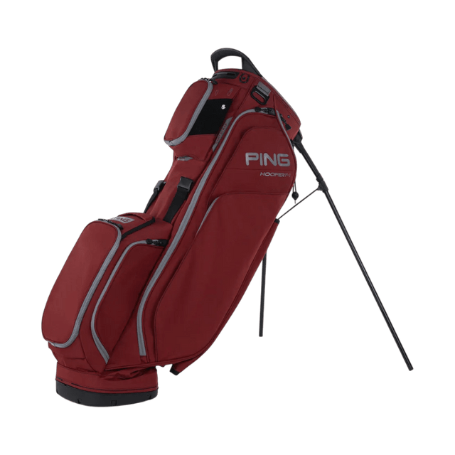 Ping 23 Deep Red/Pewter Hoofer 14 Stand Bag - One Golf