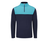 Ping Kinver 1/4 Zip Midlayer Navy Turquoise