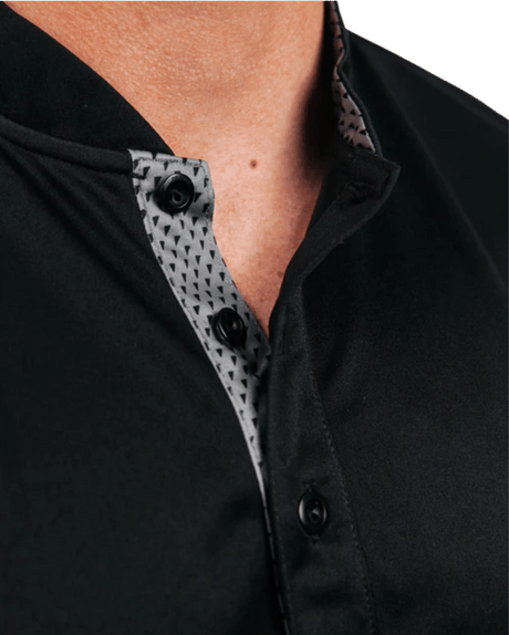 Primo Black Blade Collar Polo - One Golf