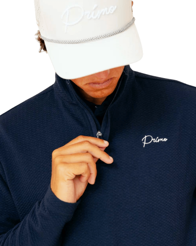 Primo & GH Navy Waffle Quarter Zip - One Golf