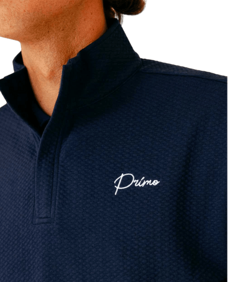 Primo & GH Navy Waffle Quarter Zip - One Golf