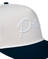 Primo & Grant Cream/Navy Rope Cursive Cap - One Golf