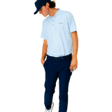 Primo & Grant Horvat Light Blue Micro Stripes Blade Polo - One Golf