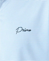 Primo & Grant Horvat Light Blue Micro Stripes Blade Polo - One Golf