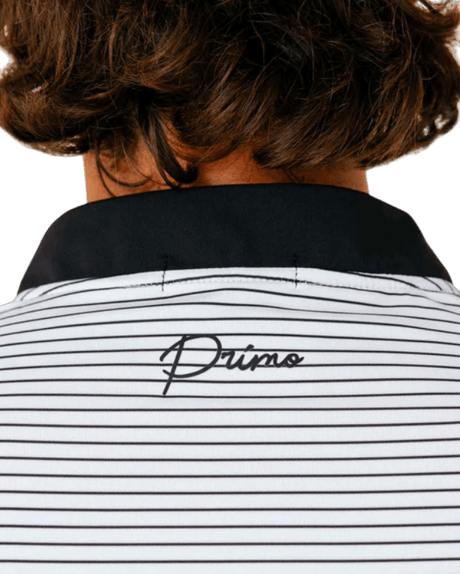 Primo & Grant Horvat White/Black Stripes Blade Polo - One Golf