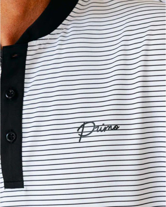 Primo & Grant Horvat White/Black Stripes Blade Polo - One Golf